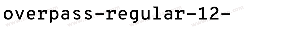 overpass-regular-12字体转换