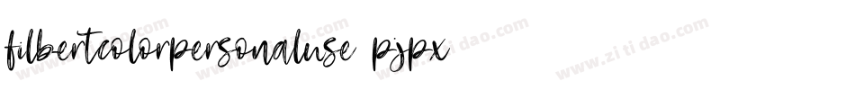 FilbertColorPersonalUse-PJpx字体转换