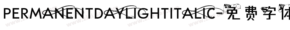 PERMANENTDAYLIGHTITALIC字体转换