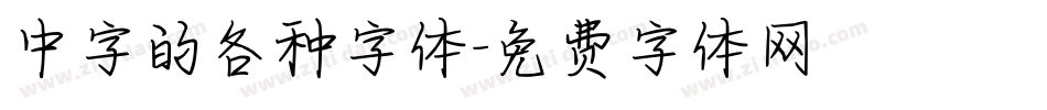 中字的各种字体字体转换