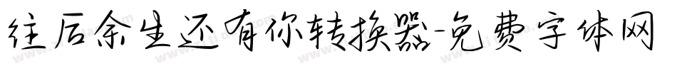 往后余生还有你转换器字体转换