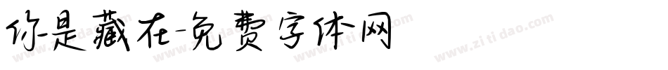 你是藏在字体转换