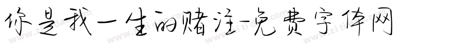 你是我一生的赌注字体转换