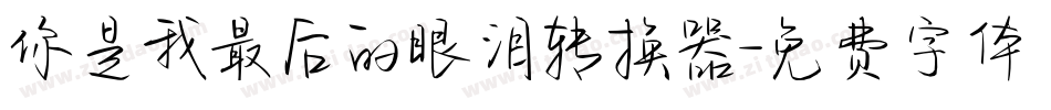 你是我最后的眼泪转换器字体转换
