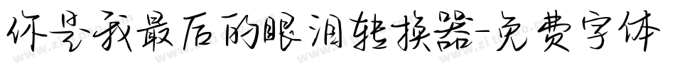 你是我最后的眼泪转换器字体转换