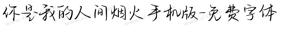 你是我的人间烟火手机版字体转换