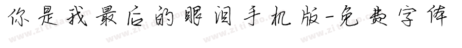 你是我最后的眼泪手机版字体转换