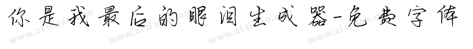 你是我最后的眼泪生成器字体转换