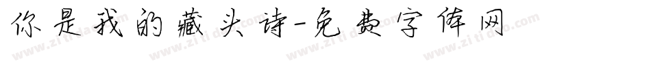 你是我的藏头诗字体转换