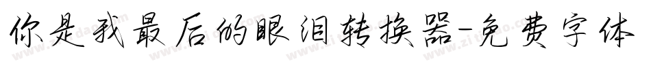 你是我最后的眼泪转换器字体转换
