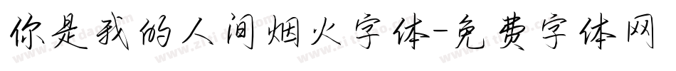 你是我的人间烟火字体字体转换