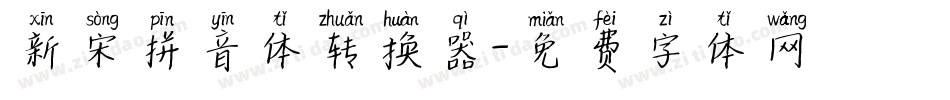 新宋拼音体转换器字体转换