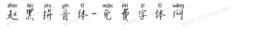 赵黑拼音体字体转换