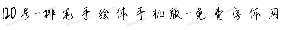 120号-排笔手绘体手机版字体转换