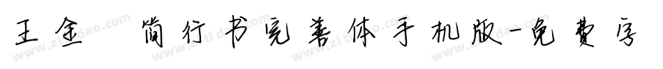 王金彦简行书完善体手机版字体转换