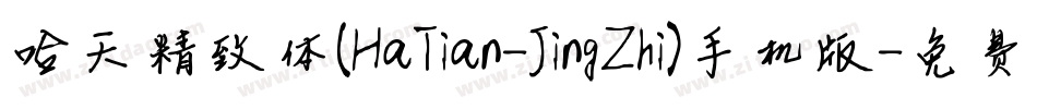 哈天精致体(HaTian-JingZhi)手机版字体转换