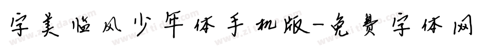 字美临风少年体手机版字体转换