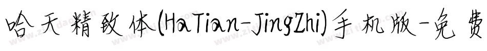 哈天精致体(HaTian-JingZhi)手机版字体转换