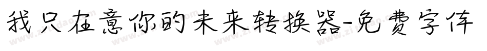 我只在意你的未来转换器字体转换