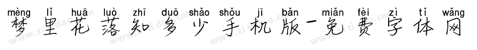 梦里花落知多少手机版字体转换