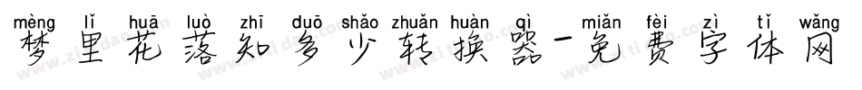 梦里花落知多少转换器字体转换