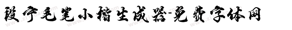 段宁毛笔小楷生成器字体转换