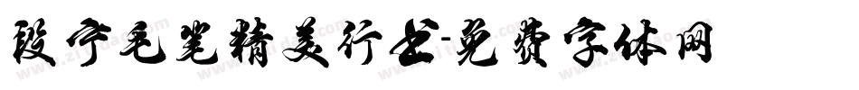 段宁毛笔精美行书字体转换