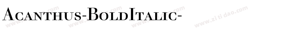 Acanthus-BoldItalic字体转换