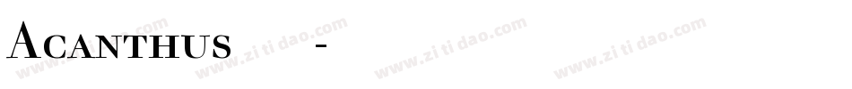 Acanthus手机版字体转换
