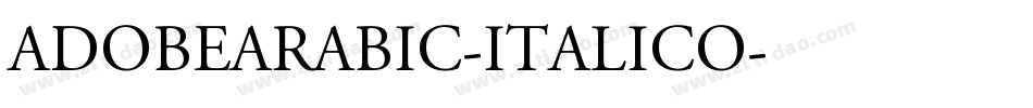 ADOBEARABIC-ITALICO字体转换