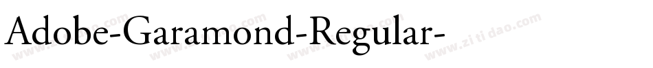 Adobe-Garamond-Regular字体转换