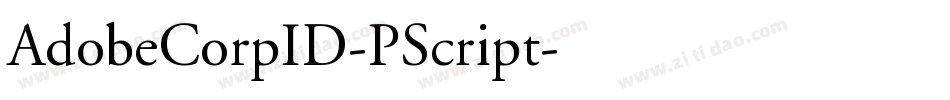 AdobeCorpID-PScript字体转换