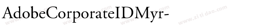 AdobeCorporateIDMyr字体转换