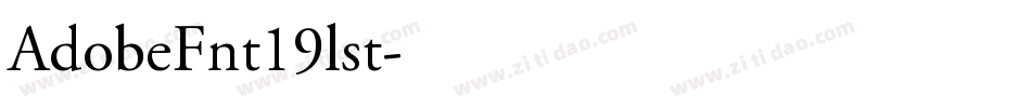 AdobeFnt19lst字体转换
