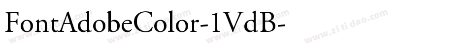 FontAdobeColor-1VdB字体转换