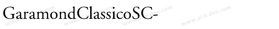 GaramondClassicoSC字体转换