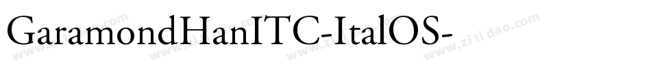 GaramondHanITC-ItalOS字体转换