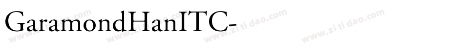 GaramondHanITC字体转换