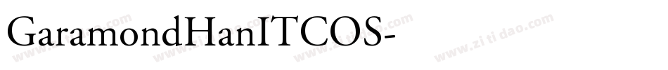 GaramondHanITCOS字体转换