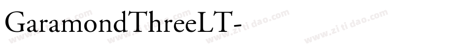 GaramondThreeLT字体转换