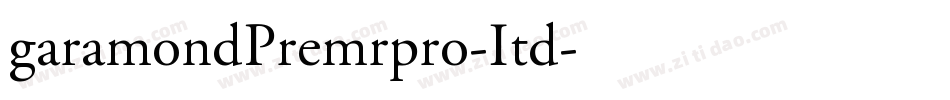 garamondPremrpro-Itd字体转换