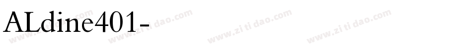 ALdine401字体转换