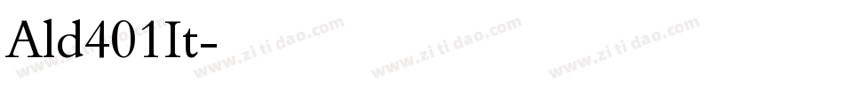 Ald401It字体转换