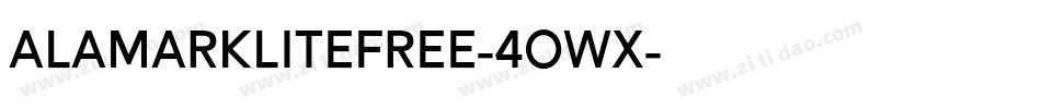 Alamarklitefree-4oWx字体转换