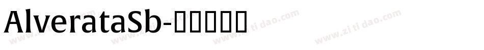 AlverataSb字体转换