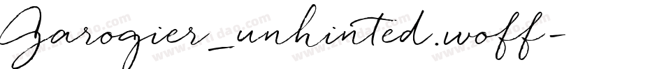 Garogier_unhinted.woff字体转换