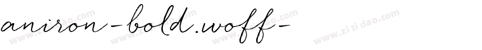 aniron-bold.woff字体转换