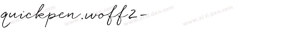 quickpen.woff2字体转换
