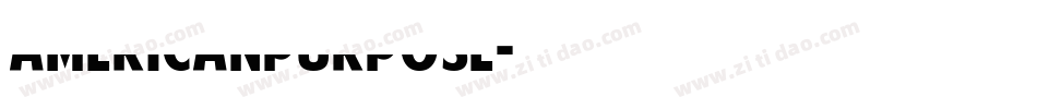AmericanPurpose字体转换