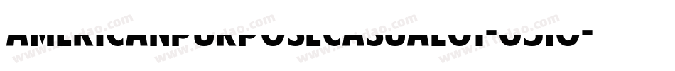 AmericanPurposeCasual01-G51O字体转换